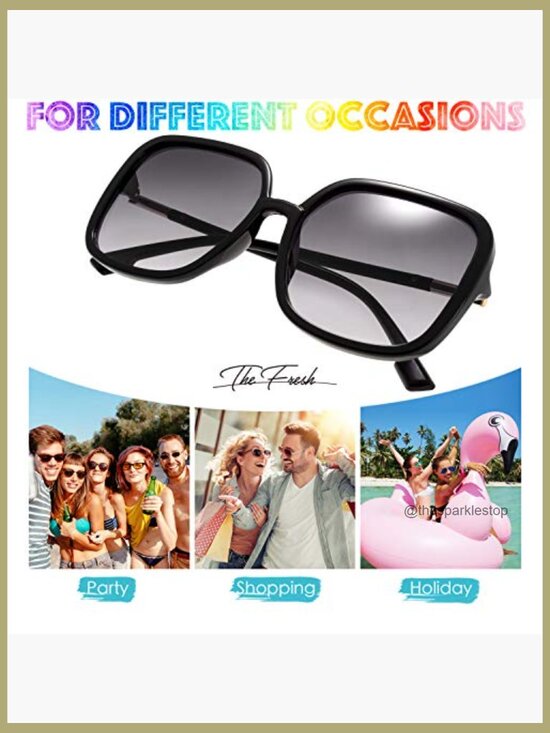 Oversized Square Cat Eye Hybrid Butterfly Fashion Sunglasses with UV400